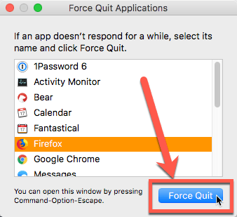 Forcing Apps To Quit Mac